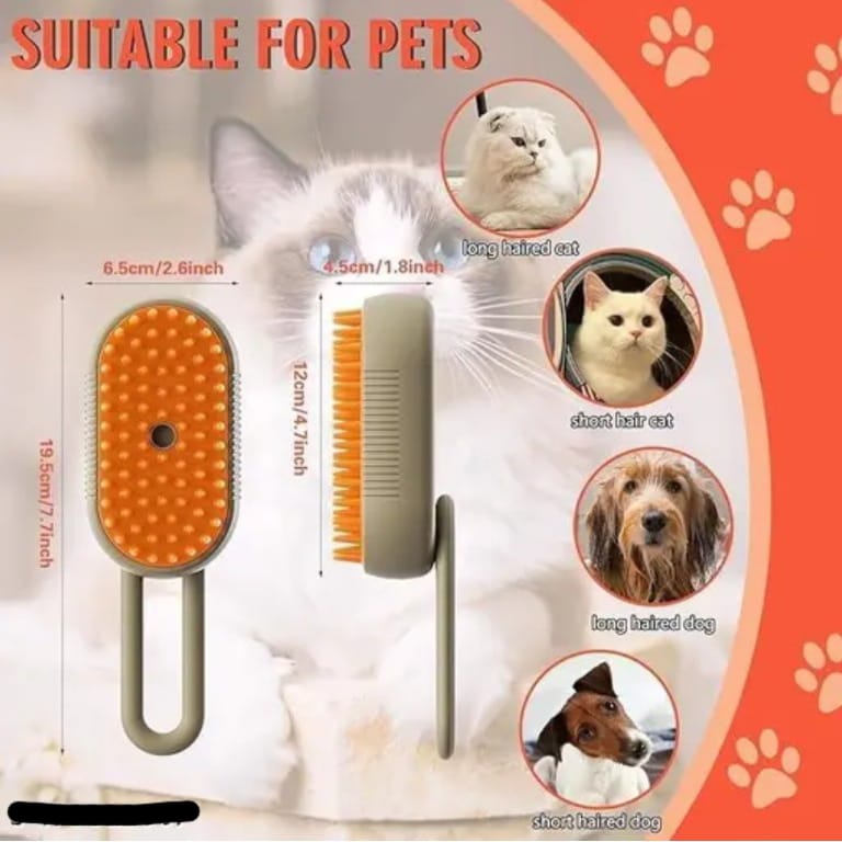 Steam Brush for Dog Catt Steam Brush 3 in 1 Water Brush