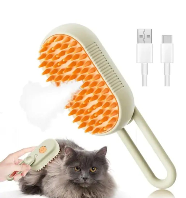 Steam Brush for Dog Catt Steam Brush 3 in 1 Water Brush