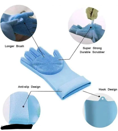 Gloves for Bathing and Hair Removal, Dogs and Cats Bath Shampoo Brush
